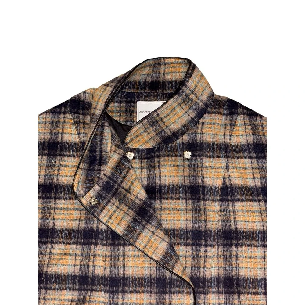 Andersen & Lauth Anthropologie Plaid Flannel Jacket‎ Vest OVERSIZED  One Size